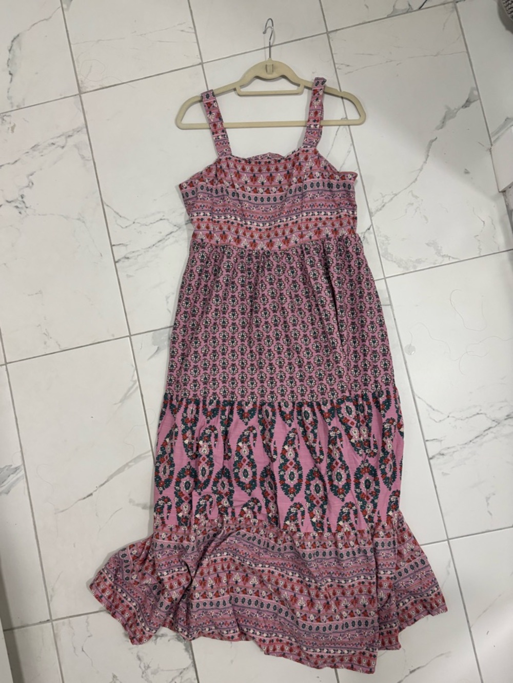 Knox Rose Pink Printed Boho Maxi Dress